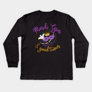 Mardi Gras Kids Long Sleeve T-Shirt